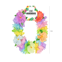 1 stk. Hawaii Pandebånd Mix – Elastisk Blomsterkrans til Fest & Farver 1 stk. Hawaii Pandebånd Mix – Elastisk Blomsterkrans til Fest & Farver