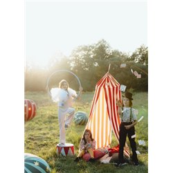 Cirkusdrøm på Et Øjeblik: Din Stribede Rød-Hvide Festbaldakin! Cirkusdrøm på Et Øjeblik: Din Stribede Rød-Hvide Festbaldakin!