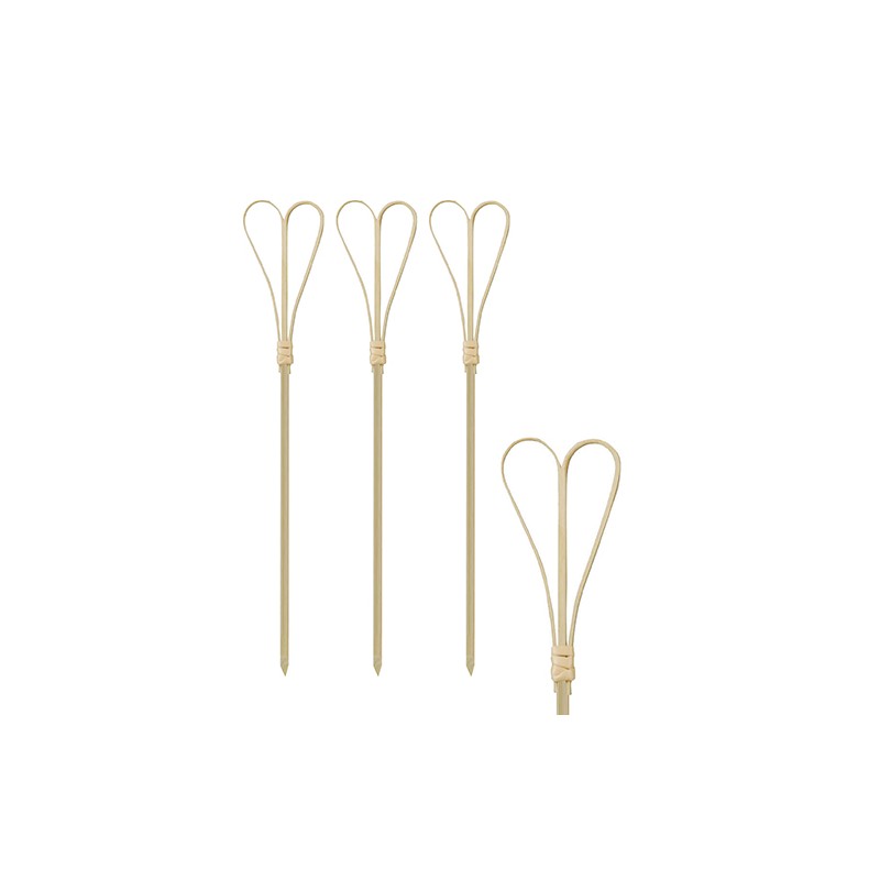 100 stk Bambusstikker Hjerte 18 cm 100 stk Bambusstikker Hjerte 18 cm