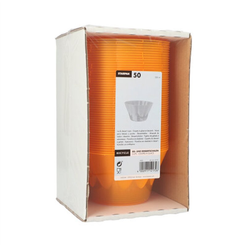 5 stk. Orange Is- & Dessertbægre "Royal" – 500ml Polystyren (PS), Ø13cm 5 stk. Orange Is- & Dessertbægre "Royal" – 500ml Polystyren (PS), Ø13cm