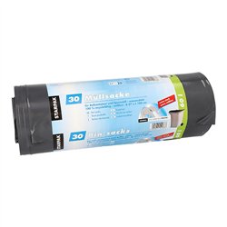 30 stk. Sorte Affaldssække 60L (100x57cm) – Ekstra Stærke & Rivefaste LDPE Poser på Rulle 30 stk. Sorte Affaldssække 60L (100x57cm) – Ekstra Stærke & Rivefaste LDPE Poser på Rulle