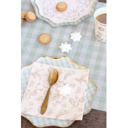 Nonwoven table Runner Grid, sage, 40x500cm Nonwoven table Runner Grid, sage, 40x500cm