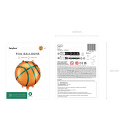Foil Balloon Basketball, 35x35 cm, mix. Foil Balloon Basketball, 35x35 cm, mix.