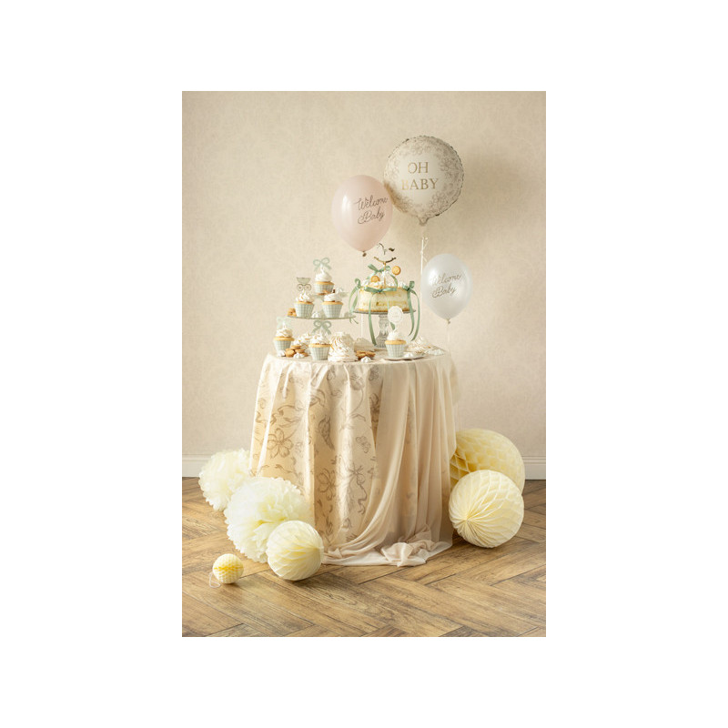 Tablecloth Beige Flowers, 180x120 cm Tablecloth Beige Flowers, 180x120 cm