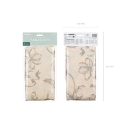 Tablecloth Beige Flowers, 180x120 cm Tablecloth Beige Flowers, 180x120 cm