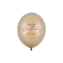 Balloons 30 cm, Happy Birthday, Metallic Cold Gold (1 pkt / 6 pc.) Balloons 30 cm, Happy Birthday, Metallic Cold Gold (1 pkt / 6 pc.)
