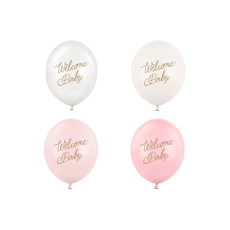 Balloons 30 cm, Welcome Baby, pink mix (1 pkt / 50 pc.) Balloons 30 cm, Welcome Baby, pink mix (1 pkt / 50 pc.)