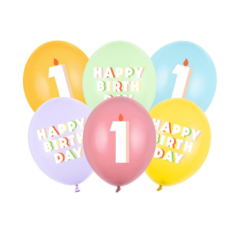 Balloons 30 cm, 1, mix (1 pkt / 6 pc.) Balloons 30 cm, 1, mix (1 pkt / 6 pc.)