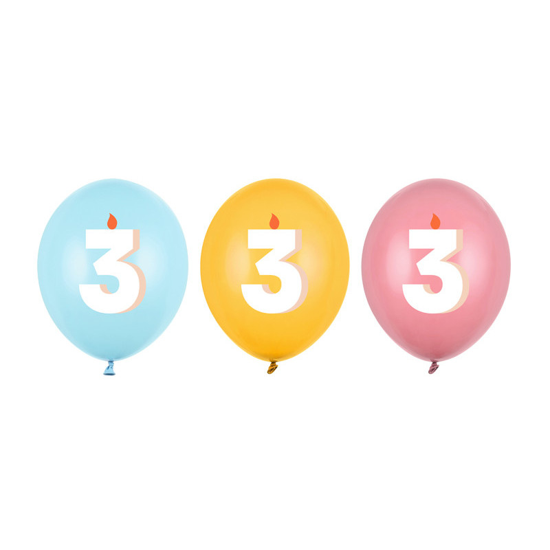 Balloons 30 cm, 3, mix (1 pkt / 50 pc.) Balloons 30 cm, 3, mix (1 pkt / 50 pc.)