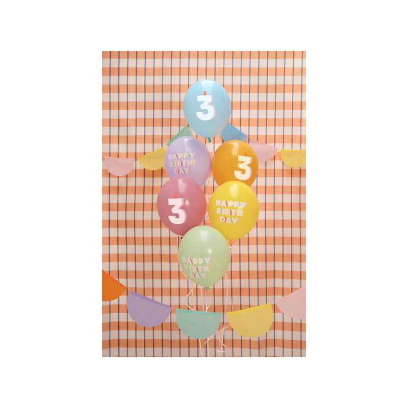 Balloons 30 cm, 3, mix (1 pkt / 6 pc.) Balloons 30 cm, 3, mix (1 pkt / 6 pc.)