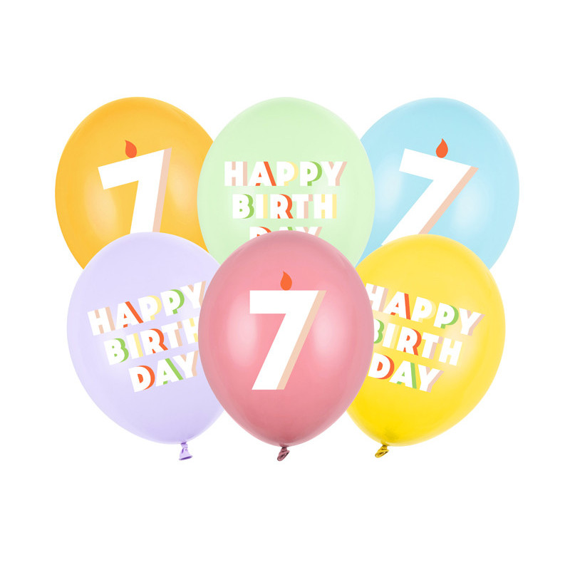 Balloons 30 cm, 7, mix (1 pkt / 6 pc.) Balloons 30 cm, 7, mix (1 pkt / 6 pc.)