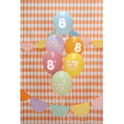 Balloons 30 cm, 8, mix (1 pkt / 6 pc.) Balloons 30 cm, 8, mix (1 pkt / 6 pc.)