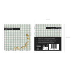 Checkered Napkins with Bow, 33x33 cm, mix (1 pkt / 12 pc.) Checkered Napkins with Bow, 33x33 cm, mix (1 pkt / 12 pc.)