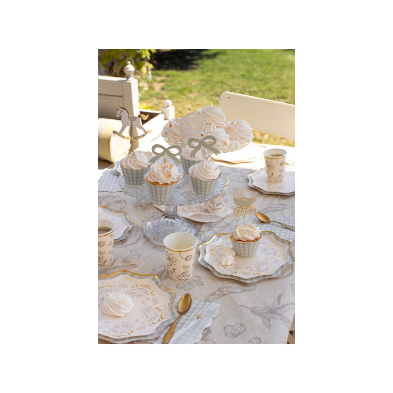 Plates Flowers, 20 cm, mix (1 pkt / 6 pc.) Plates Flowers, 20 cm, mix (1 pkt / 6 pc.)