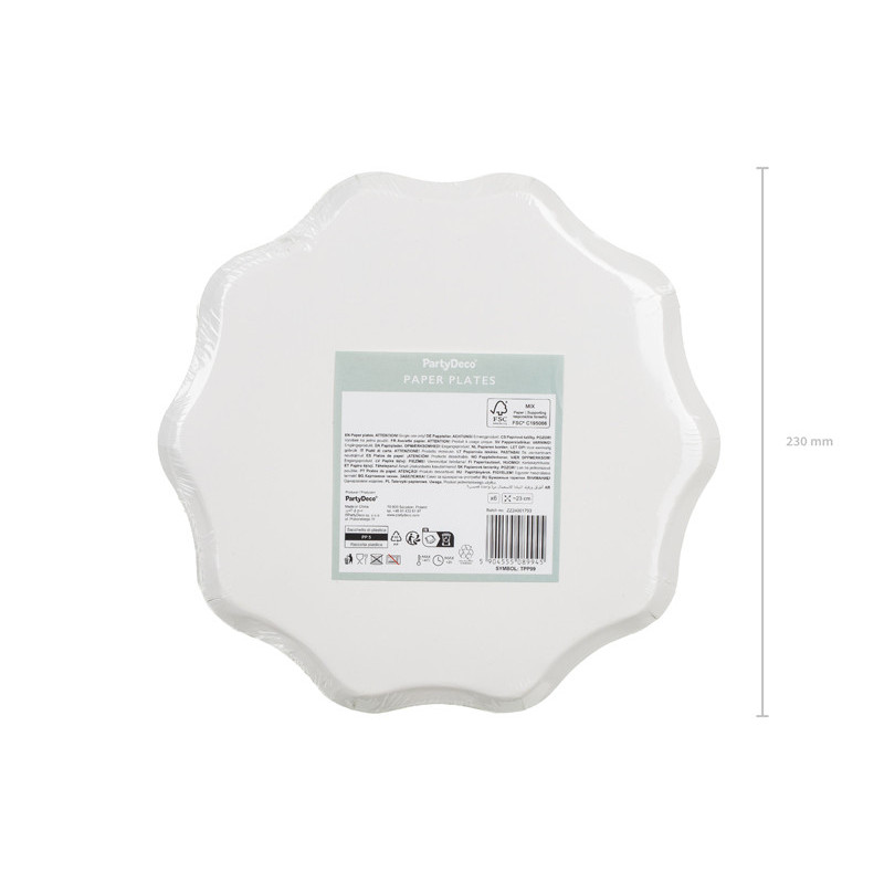 Plates Checkered, 23 cm, mix (1 pkt / 6 pc.) Plates Checkered, 23 cm, mix (1 pkt / 6 pc.)