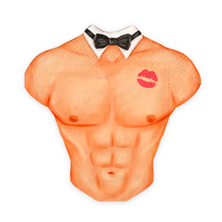 10 stk. Servietter til en polterabend, Servietter formet som en mandlig torso. 10 stk. Servietter til en polterabend, Servietter formet som en mandlig torso.