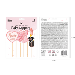 6 stk. Cupcake Skilte Bride Team Mix – Perfekt til Polterabend Dekoration 6 stk. Cupcake Skilte Bride Team Mix – Perfekt til Polterabend Dekoration
