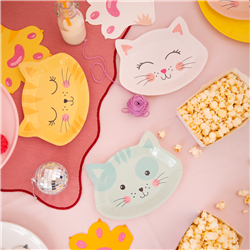 6 stk Paptallerken kat 20,5 x 15 cm 6 stk Paptallerken kat 20,5 x 15 cm
