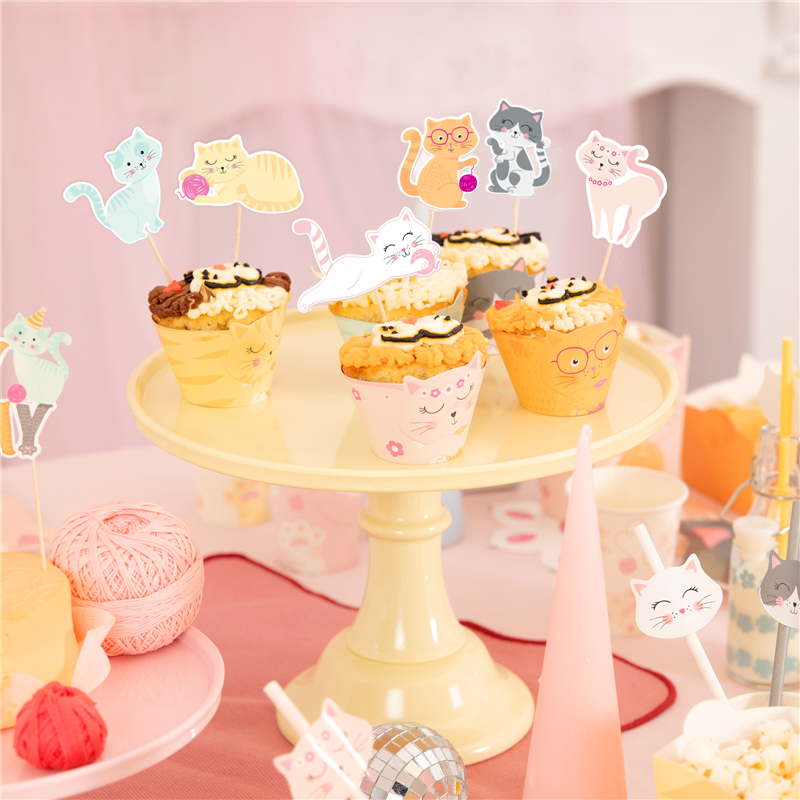6 stk Cupcake wrappers Muffinforme Katte 6 stk Cupcake wrappers Muffinforme Katte