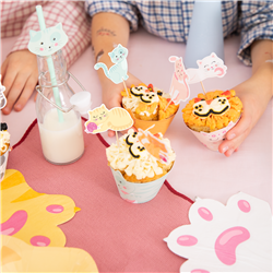 6 stk Cupcake wrappers Muffinforme Katte 6 stk Cupcake wrappers Muffinforme Katte