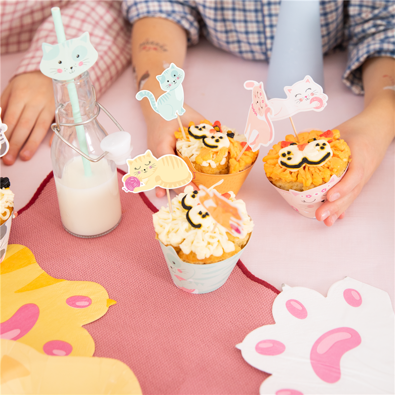 6 stk Cupcake wrappers Muffinforme Katte 6 stk Cupcake wrappers Muffinforme Katte