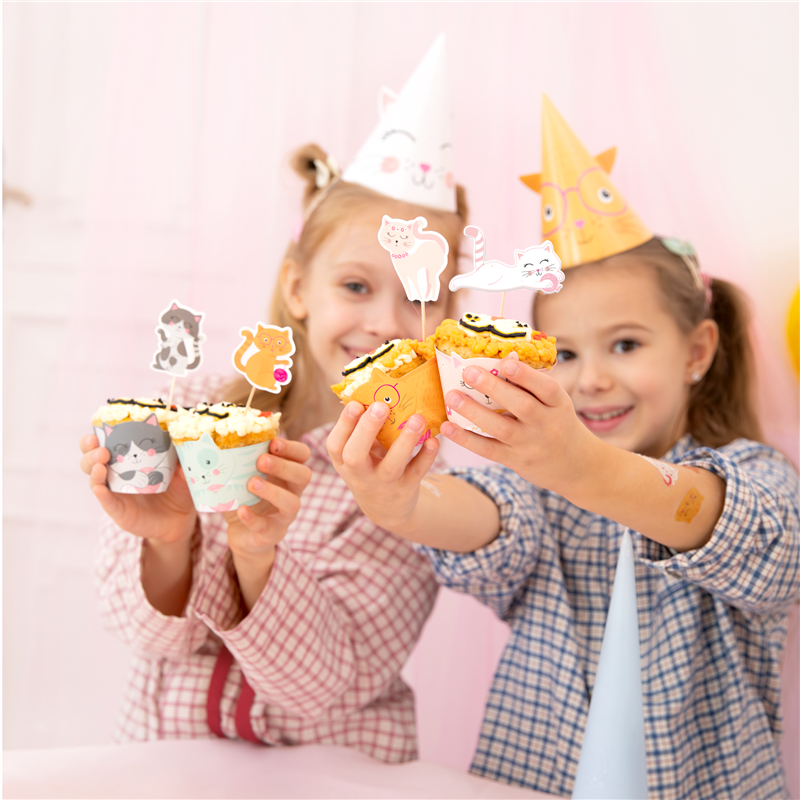6 stk Cupcake wrappers Muffinforme Katte 6 stk Cupcake wrappers Muffinforme Katte