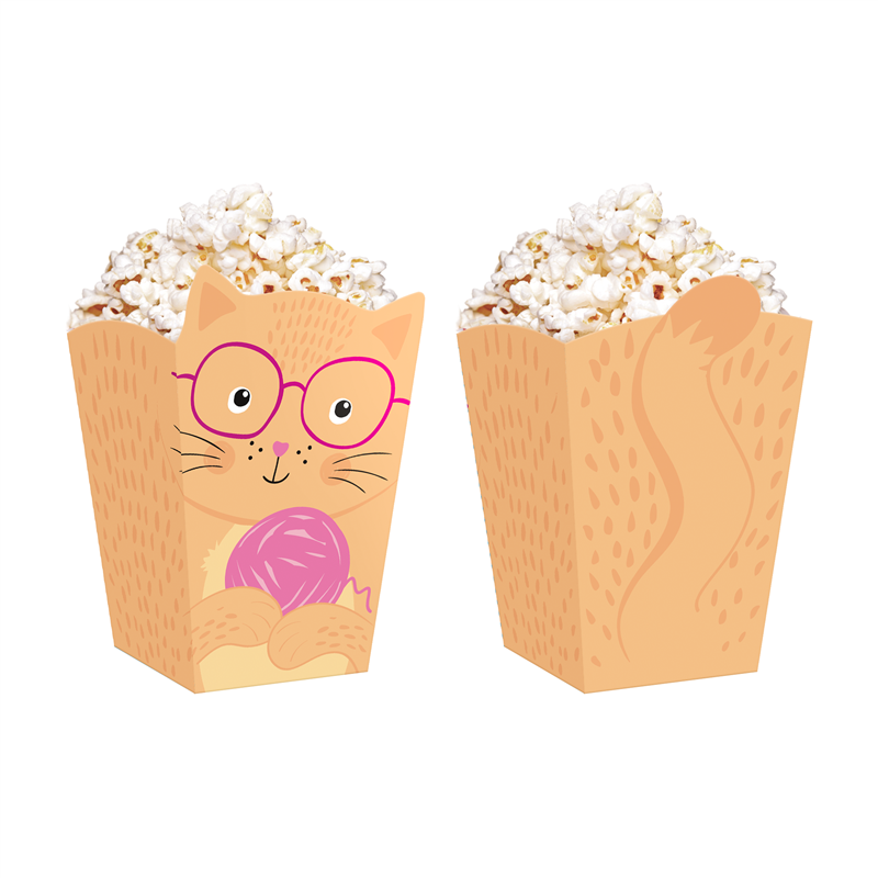 6 stk. Popcornboks Katte Tema Mixfarver – Perfekt til Børnefødselsdag & Fest 8,5x13,5 cm 6 stk. Popcornboks Katte Tema Mixfarver – Perfekt til Børnefødselsdag & Fest 8,5x13,5 cm