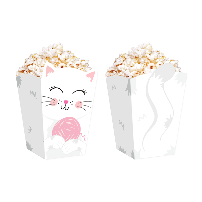 6 stk. Popcornboks Katte Tema Mixfarver – Perfekt til Børnefødselsdag & Fest 8,5x13,5 cm 6 stk. Popcornboks Katte Tema Mixfarver – Perfekt til Børnefødselsdag & Fest 8,5x13,5 cm