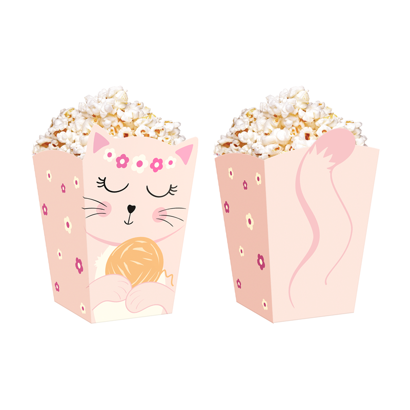 6 stk. Popcornboks Katte Tema Mixfarver – Perfekt til Børnefødselsdag & Fest 8,5x13,5 cm 6 stk. Popcornboks Katte Tema Mixfarver – Perfekt til Børnefødselsdag & Fest 8,5x13,5 cm