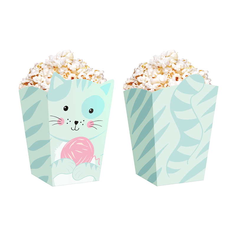6 stk. Popcornboks Katte Tema Mixfarver – Perfekt til Børnefødselsdag & Fest 8,5x13,5 cm 6 stk. Popcornboks Katte Tema Mixfarver – Perfekt til Børnefødselsdag & Fest 8,5x13,5 cm
