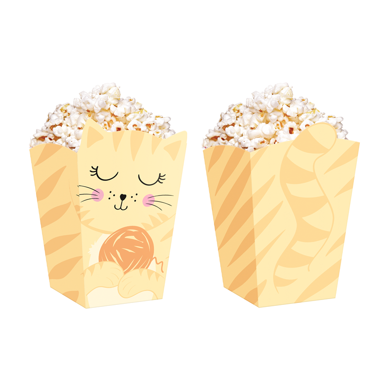 6 stk. Popcornboks Katte Tema Mixfarver – Perfekt til Børnefødselsdag & Fest 8,5x13,5 cm 6 stk. Popcornboks Katte Tema Mixfarver – Perfekt til Børnefødselsdag & Fest 8,5x13,5 cm