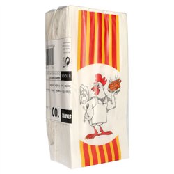 100 stk. Kyllingeposer til 1 hel Grillkylling – Hvid med Rød/Orange Striber, 28x13x8 cm 100 stk. Kyllingeposer til 1 hel Grillkylling – Hvid med Rød/Orange Striber, 28x13x8 cm