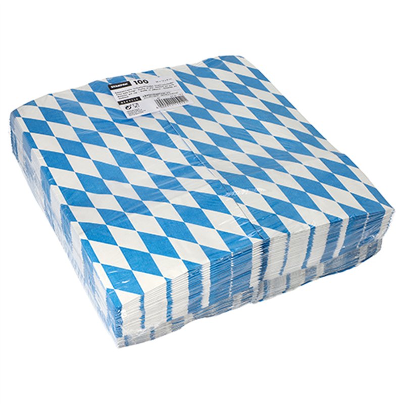 100 Stk Kylingeposer med alu-indlæg – Bayersk blå - Oktoberfest 28x13x8 cm 100 Stk Kylingeposer med alu-indlæg – Bayersk blå - Oktoberfest 28x13x8 cm