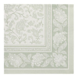 20 stk. Jadegrøn Middagsservietter - Ornamenter Luksus Airlaid 40x40 cm - Royal Collection 20 stk. Jadegrøn Middagsservietter - Ornamenter Luksus Airlaid 40x40 cm - Royal Collection