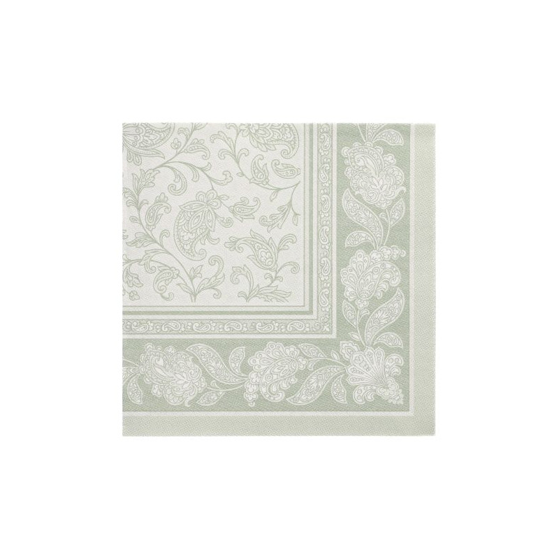 20 stk. Jadegrøn Middagsservietter - Ornamenter Luksus Airlaid 40x40 cm - Royal Collection 20 stk. Jadegrøn Middagsservietter - Ornamenter Luksus Airlaid 40x40 cm - Royal Collection