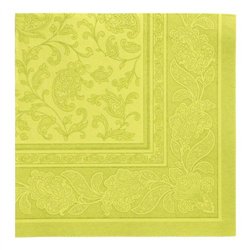 20 stk. Limegrøn Luksus Middagsservietter - Ornamenter Airlaid Elegance 40x40 cm 20 stk. Limegrøn Luksus Middagsservietter - Ornamenter Airlaid Elegance 40x40 cm