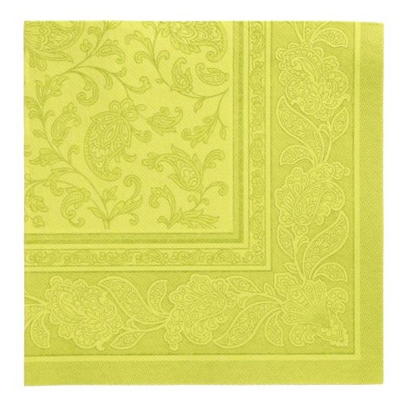 20 stk. Limegrøn Luksus Middagsservietter - Ornamenter Airlaid Elegance 40x40 cm 20 stk. Limegrøn Luksus Middagsservietter - Ornamenter Airlaid Elegance 40x40 cm