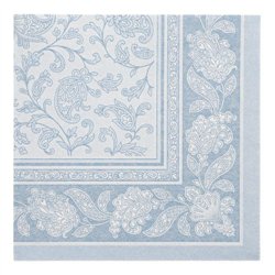 20 stk. Antikblå Luksus Middagsservietter - Ornamenter Airlaid Elegance 40x40 cm 20 stk. Antikblå Luksus Middagsservietter - Ornamenter Airlaid Elegance 40x40 cm