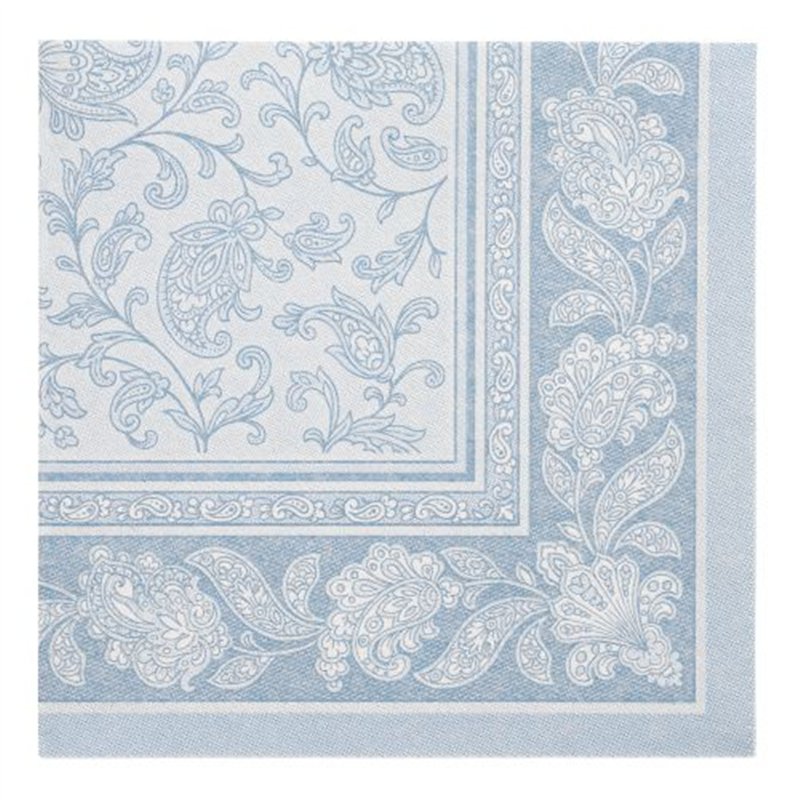 20 stk. Antikblå Luksus Middagsservietter - Ornamenter Airlaid Elegance 40x40 cm 20 stk. Antikblå Luksus Middagsservietter - Ornamenter Airlaid Elegance 40x40 cm