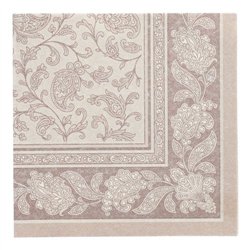 20 stk. Mocca Luksus Middagsservietter - Ornamenter Airlaid Elegance 40x40 cm 20 stk. Mocca Luksus Middagsservietter - Ornamenter Airlaid Elegance 40x40 cm