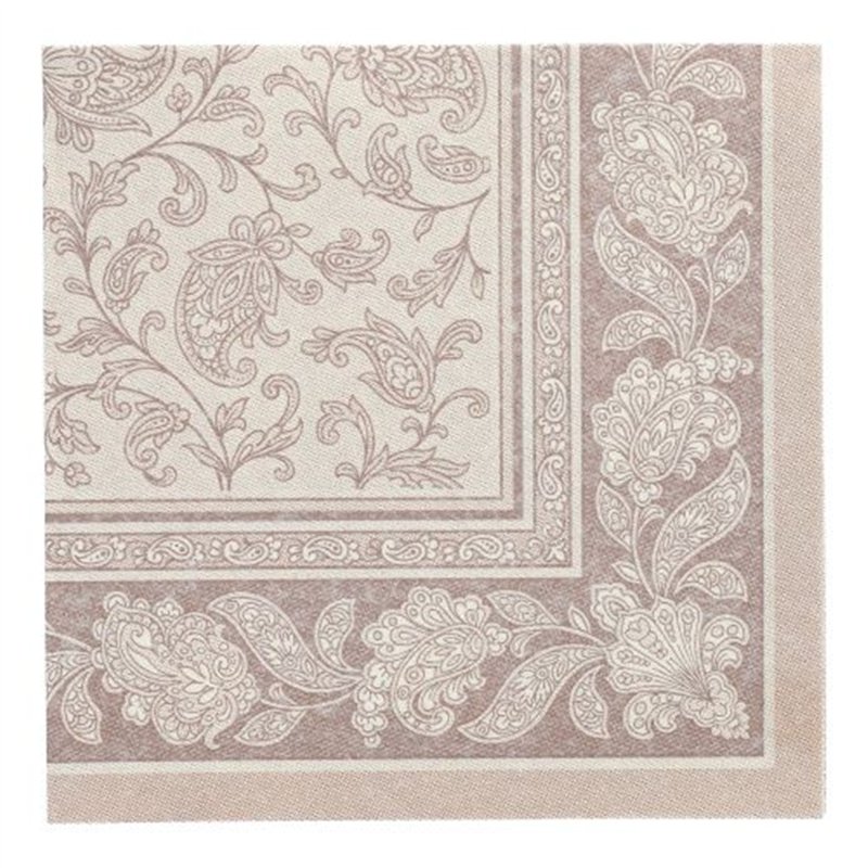 20 stk. Mocca Luksus Middagsservietter - Ornamenter Airlaid Elegance 40x40 cm 20 stk. Mocca Luksus Middagsservietter - Ornamenter Airlaid Elegance 40x40 cm