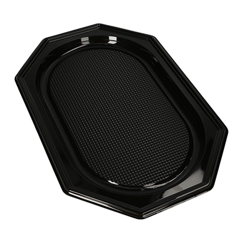 10 stk. Sorte Serveringsfade i R-PET – Elegant til Fester & Events 45,5 x 30 cm