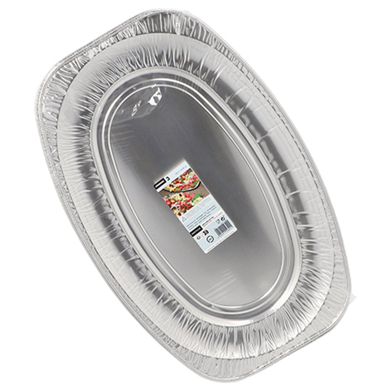 3 stk. Elegante Ovale Aluminiumsfade – Ideelle til Festbuffet 54,7x35,8 cm 3 stk. Elegante Ovale Aluminiumsfade – Ideelle til Festbuffet 54,7x35,8 cm