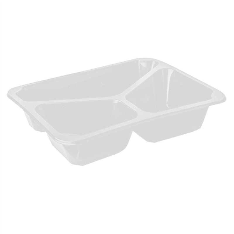 50 stk Hvide Gourmetbakker 227x178 mm med 3 Rum – Perfekt til Catering og Takeaway 50 stk Hvide Gourmetbakker 227x178 mm med 3 Rum – Perfekt til Catering og Takeaway