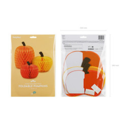Honeycomb Pumpkins, 18-30cm, mix (1 pkt / 3 pc.) Honeycomb Pumpkins, 18-30cm, mix (1 pkt / 3 pc.)