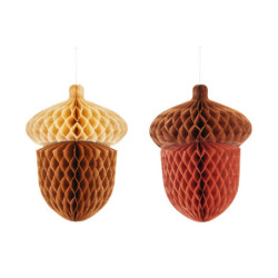 Honeycomb Acorns, 27cm, mix (1 pkt / 2 pc.) Honeycomb Acorns, 27cm, mix (1 pkt / 2 pc.)