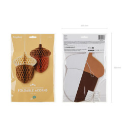 Honeycomb Acorns, 27cm, mix (1 pkt / 2 pc.) Honeycomb Acorns, 27cm, mix (1 pkt / 2 pc.)