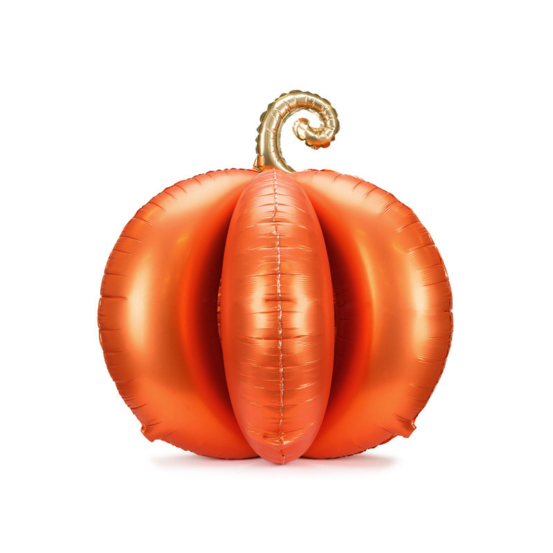 Standing Foil Balloon 3D Pumpkin, 90x90 cm, orange Standing Foil Balloon 3D Pumpkin, 90x90 cm, orange