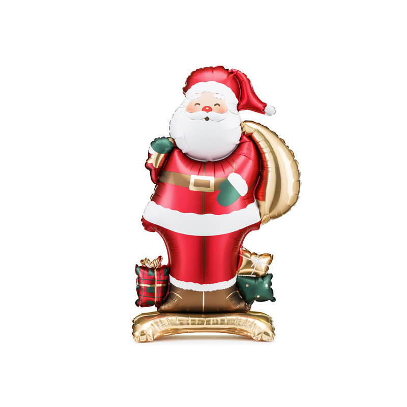 Standing foil balloon Santa Claus, 48.5x84 cm, mix Standing foil balloon Santa Claus, 48.5x84 cm, mix