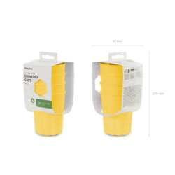 Plastic cups Frill, 220 ml, yellow (1 pkt / 4 pc.) Plastic cups Frill, 220 ml, yellow (1 pkt / 4 pc.)